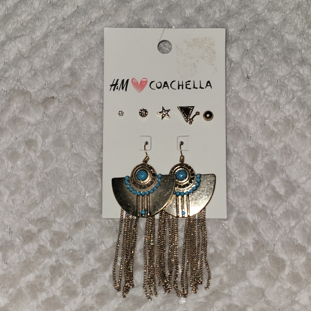 H&M LOVES COACHELLA EARRING SET NWT